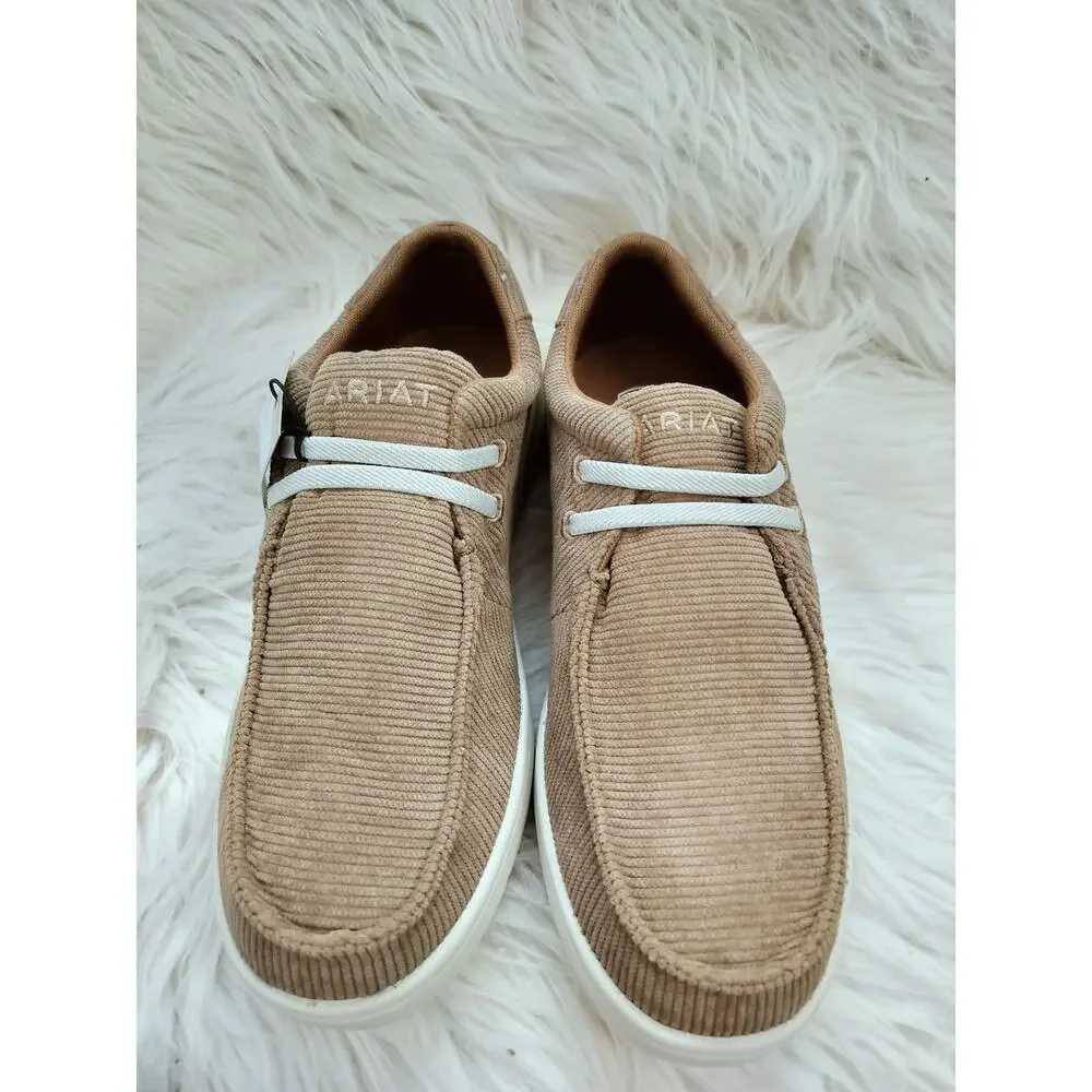 5674) Ariat Hilo Kid's Midway Casual Shoes Tan Corduroy Size US 6/EU 37.5